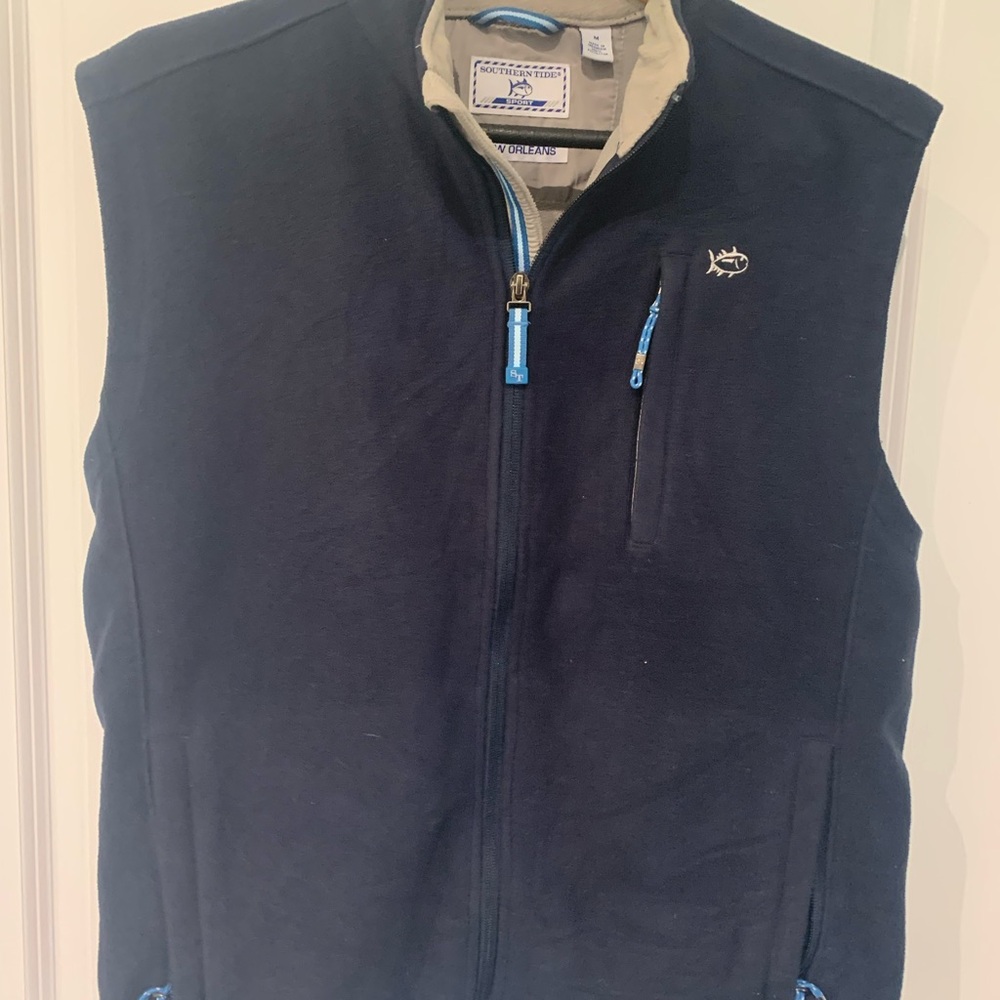 Southern  Tide Blue Fleece Vest A. 5